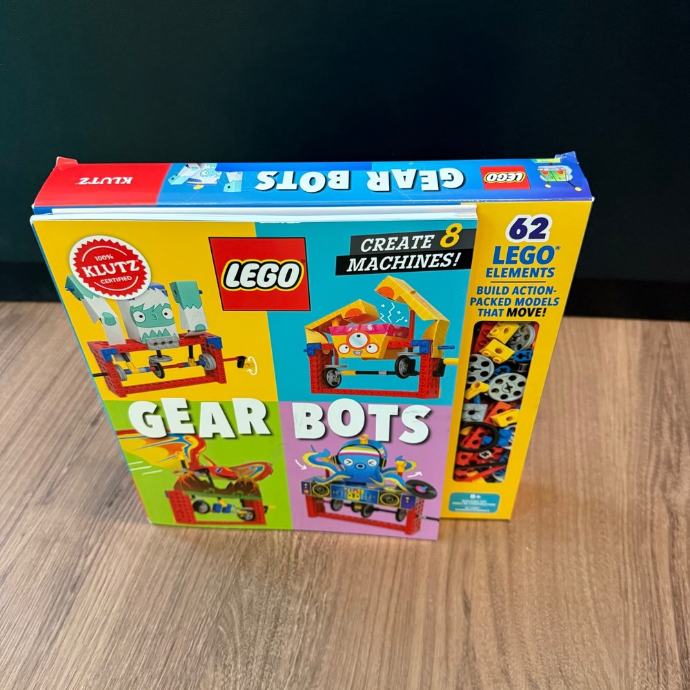 LEGO Gear Bots Klutz STEM Activity Kit 62 Elements 8 Machines New Sealed